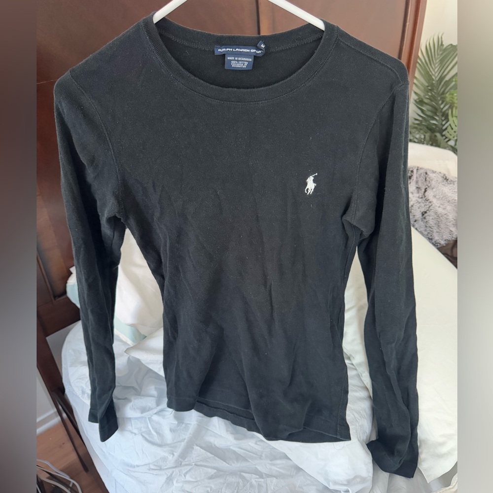 Ralph Lauren Sport Black Cotton Top